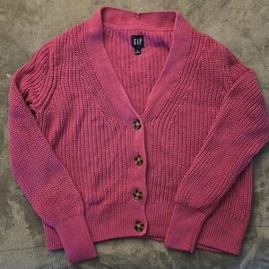 GAP Women's Pink Cardigan Sweater